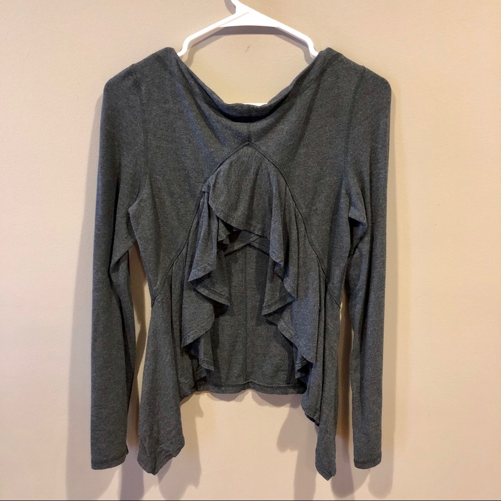 Karma Open Ruffle Back Work Out Top - Picture 5 of 5